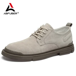 Casual Genuine Leather Men Shoes Breathable Suede Leather Men Oxfords Shoes Hot Sale Flats Man Footwear