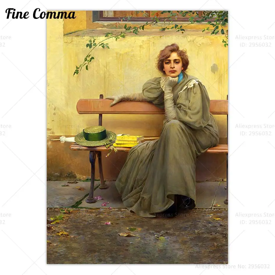 Dreams Sogni Vittorio Matteo Corcos Vintage Poster Oil Painting Reproduction Canvas Print Wall Art Painting Copy Home Decor Art