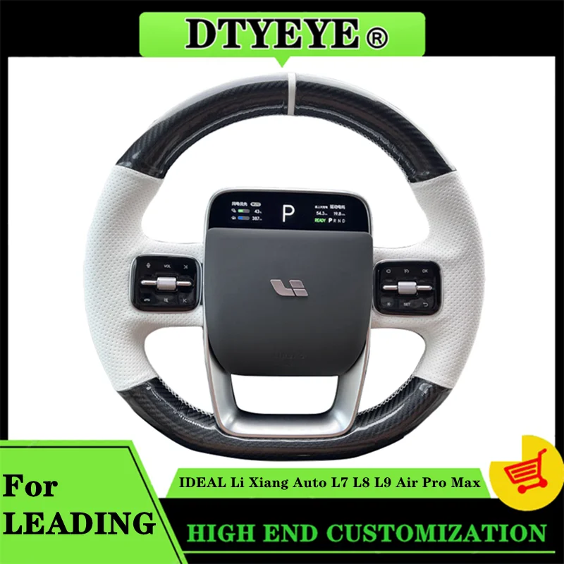 

Customize Car Steering Wheel Cover For LEADING IDEAL Li Xiang Auto L7 L8 L9 Air Pro Max Car Accessories DIY Steering Wheel Braid