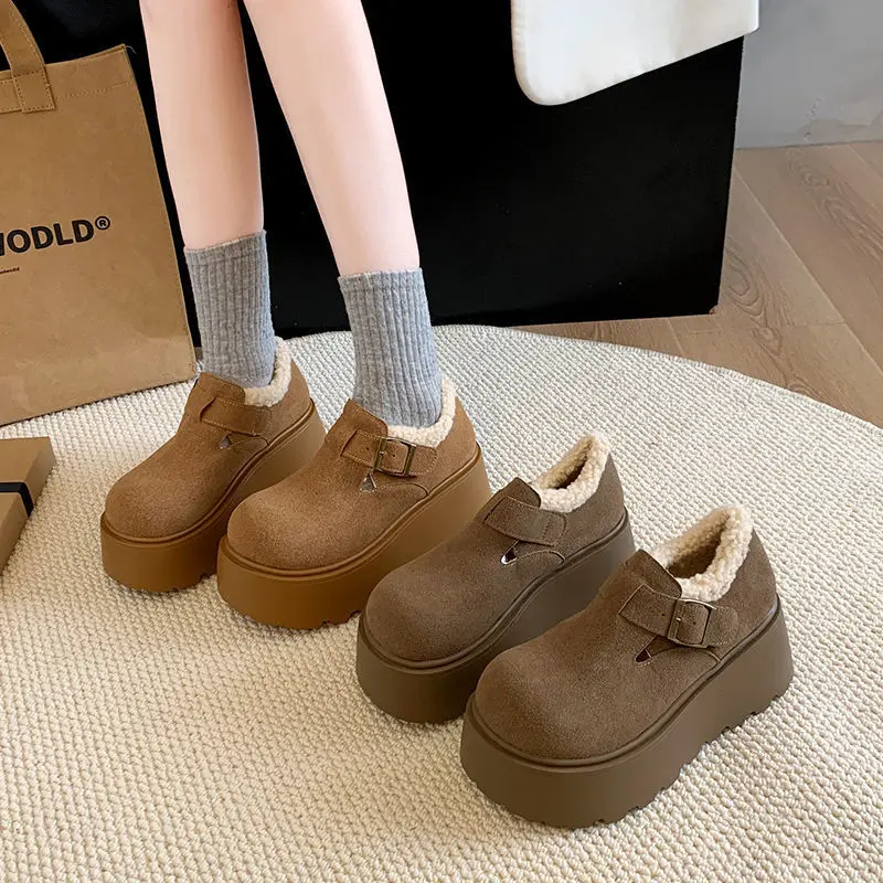 

Cold resistant snow boots for women in winter 2025, thick soled, fashionable and versatile, with thick velvet and warm Boken cot