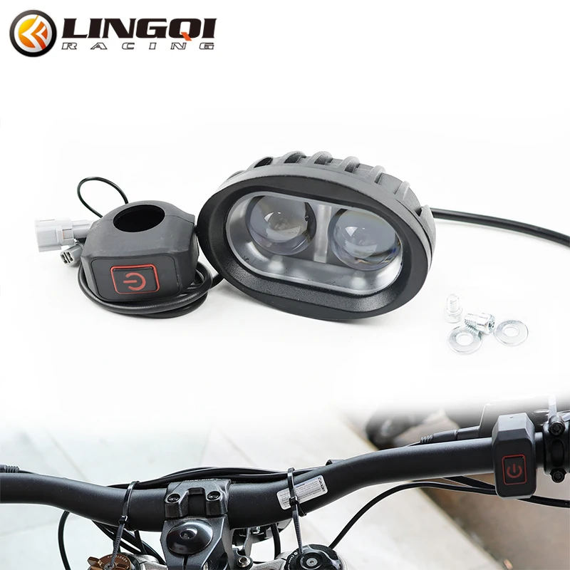 

LING QI SURRON Light Bee X S Headlight with LED Switch Pit Dirt Bike Motorcycle Head Light Headlamps for SUR RON SUR-RON Parts