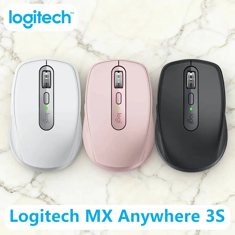 Logitech Master Series MX Anywhere 3S Bluetooth inalámbrico silencioso ratón sonido suave Oficina tableta femenina