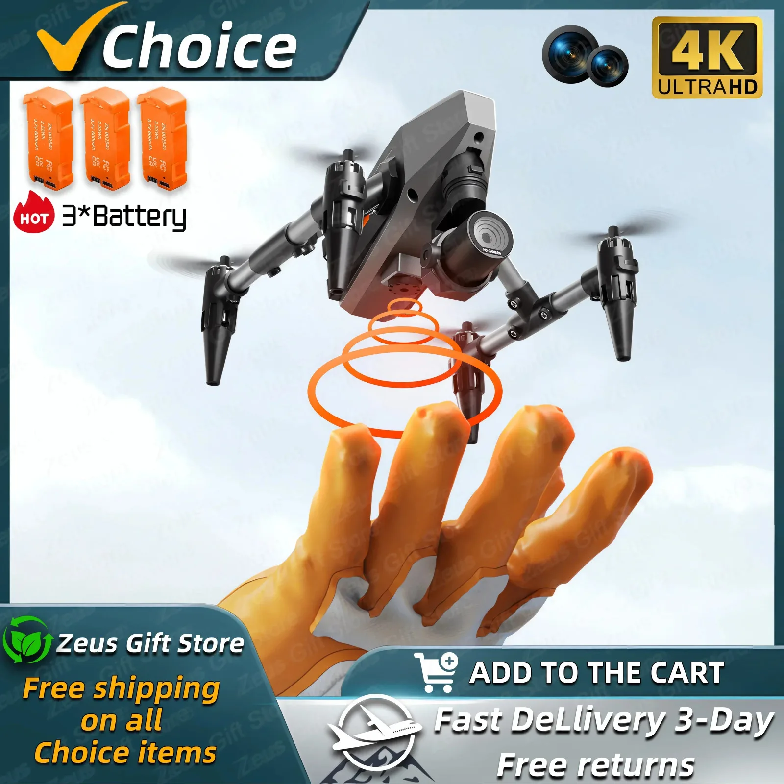 2024 New Mini Alloy Shell Drone XD1 Aerial Photography Four Axis Aircraft Remote Control Toy Aircraft Optical Flow Drone