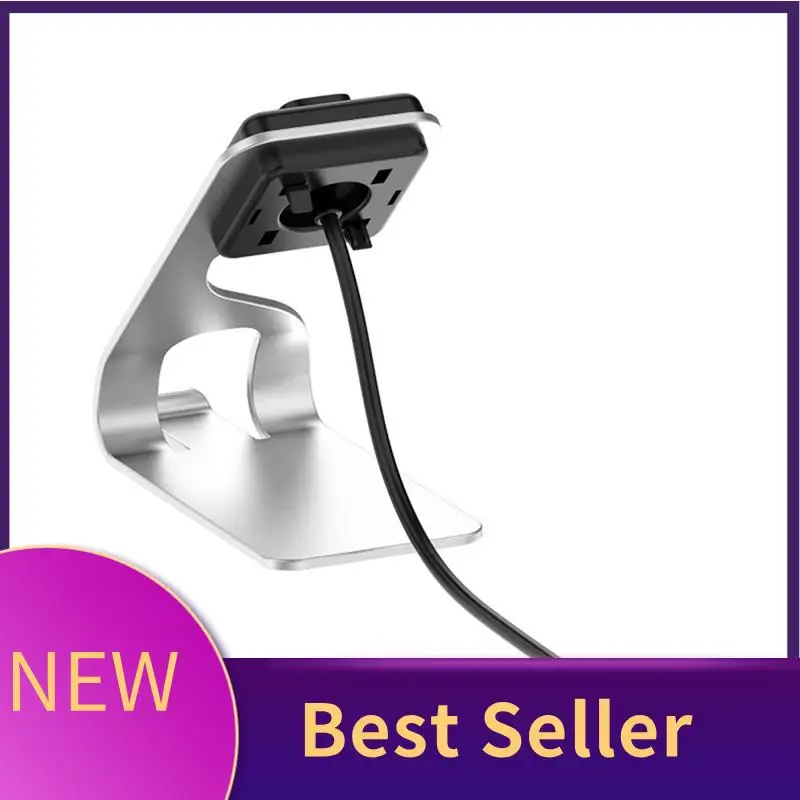 

HFES для Fitbit Charge 5/6, держатель для часов, роскошный алюминиевый сплав, многофункциональное металлическое зарядное устройство второго поколения, серебристый, легко устанавливается