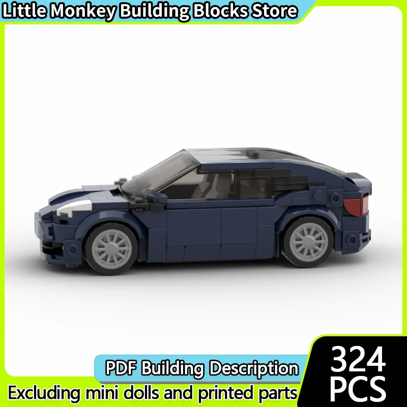 

Speed Racing Car Model MOC Building Bricks Blue Model 3 Sedan Modular Technology Children Holiday Gifts Assemble Toys Suit