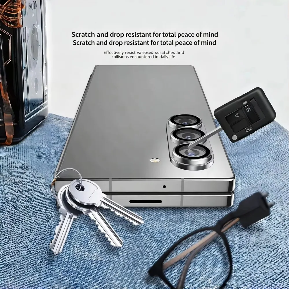 New Metal HD Lens Film Camera Tempered Glass For Samsung Galaxy Z Fold 8 Ultra 8 Camera Lens Glass Protector Anti-scratch