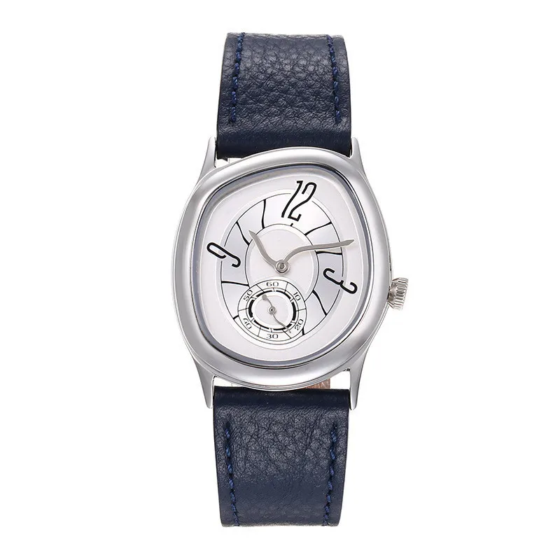 Innovative Series of Special Shaped Quartz Watches with Movement 32mm Dial with Genuine Leather Strap and Steel Case