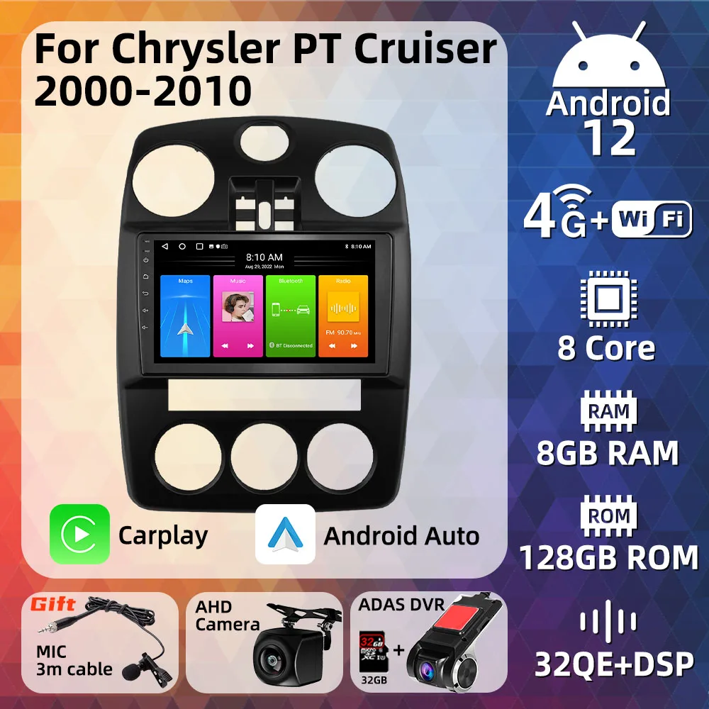 

2 Din Android Car Radio for Chrysler PT Cruiser 2000 - 2010 GPS Navigation carplay 4G Stereo Autoradio Audio Multimedia Player