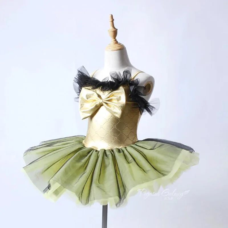 

Gold Ballet Dance Skirt Girls Professional Show Ballet Swan TuTu Dress Children High Quality Ballet Dance Skirt