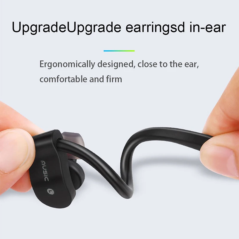 RT558 Wireless Anti-lost Earphone Bluetooth-compatible Headset Wire-controlled Music Earplugs in-ear Sports Earphones with Mic