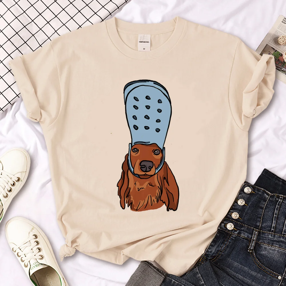 

Sausage Dog Dachshund t shirt women graphic comic t-shirts girl Japanese clothing