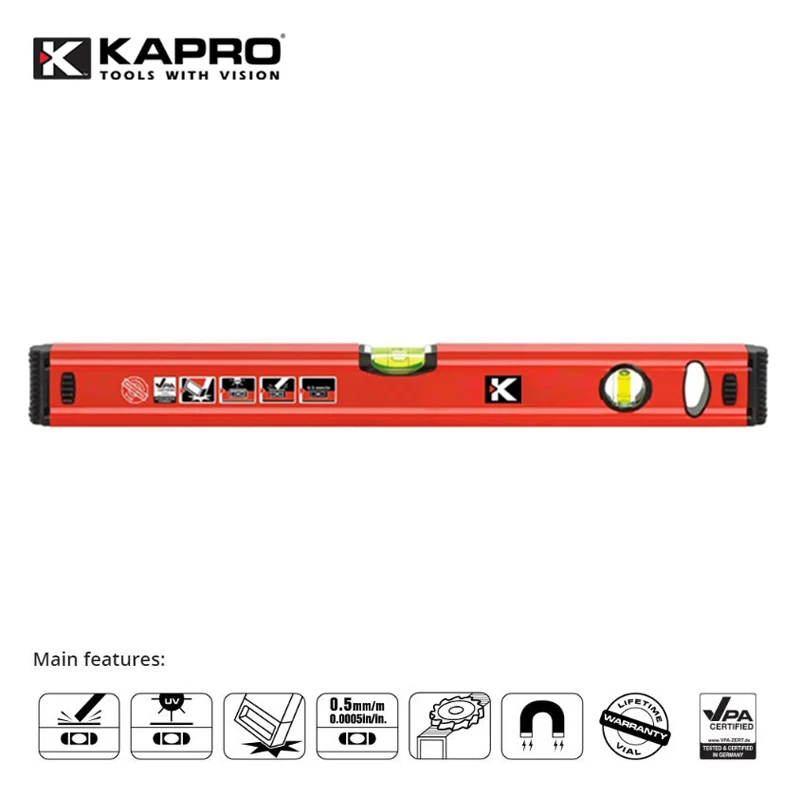 Kapro 30/40cm Magnetic Spirit Level High Precision Aluminum Alloy Construction Leveling Tool Measurement Bubble Level Gauge