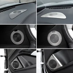 For BYD Seal 2022 2023 Interior Accessories Door Speaker Audio Loudspeaker Cover Trim Stainless Steel