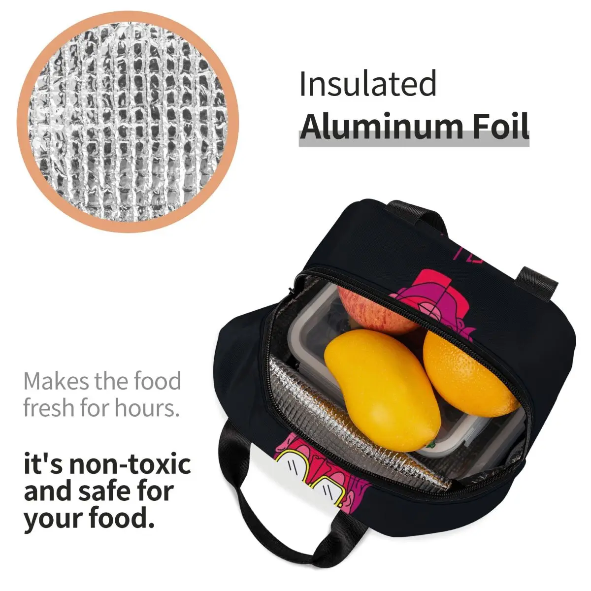 PNL Nabil Andrieu وTarik Andrieu المغني معزول حقيبة الغداء برودة صندوق طعام حراري حمل صناديق الغداء الحاويات