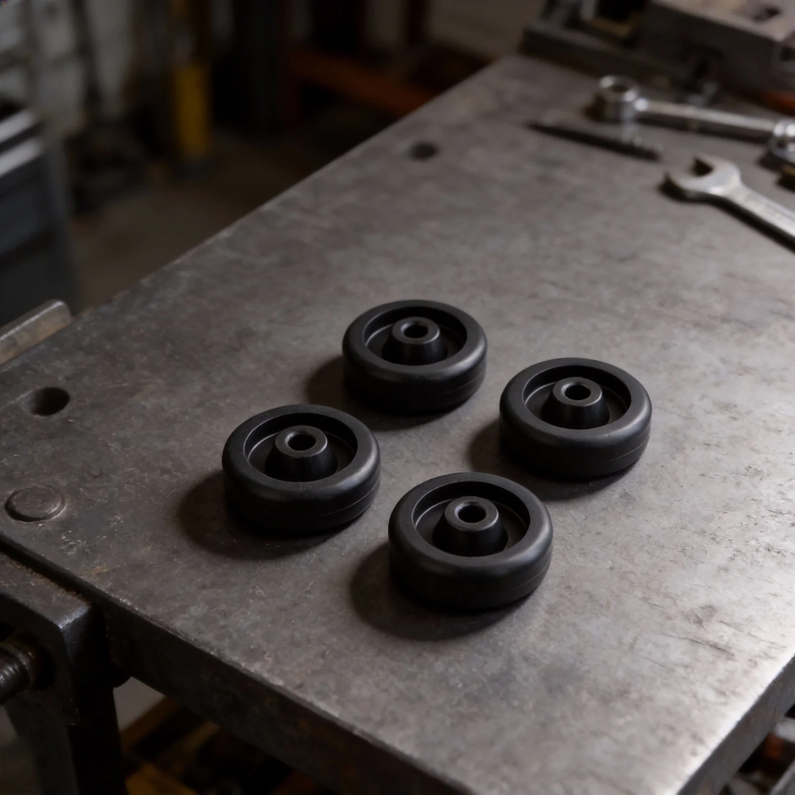 Fitness Equipment Caster Wheels 4pcs for Exercise Bike and For Treadmill Nylon Material 55mm Diameter 18mm Thickness