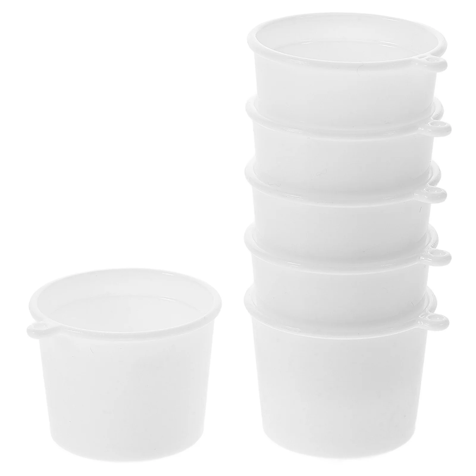 

6Pcs Miniature Simulation Cups White Plastic Realistic Dollhouse Accessories Tiny House Layout DIY Photo Props Party Toppers