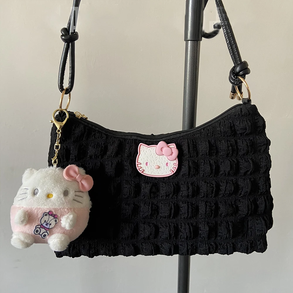 2023 New Hello Kitty Shoulder Bag Sanrio Gril Simple Design Stylish Underarm Crossbody Bag High Quality Handbags Purse Gifts