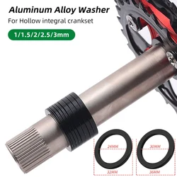 Juego de arandelas de bielas huecas para bicicleta, cubierta de manivela de aleación de aluminio, espaciadores de rueda de cadena, herramientas de reparación de ciclismo, 2 piezas