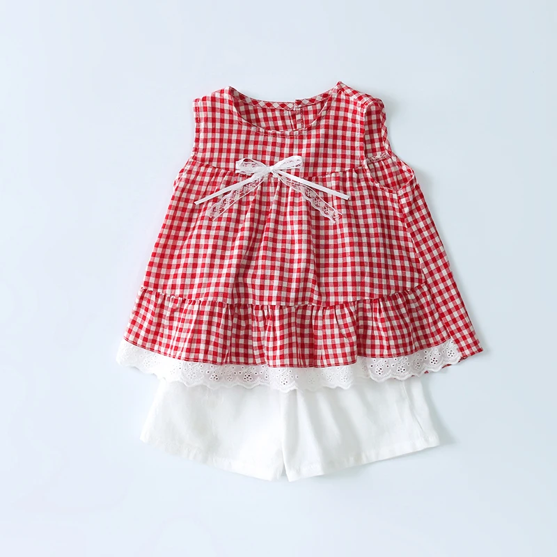 

Baby Clothes Set Vest+Shorts Suits Child Two Pieces Of Short Top+Trousers Bottom Sweetheart Summer Casual Clothing Set Size 2-7Y