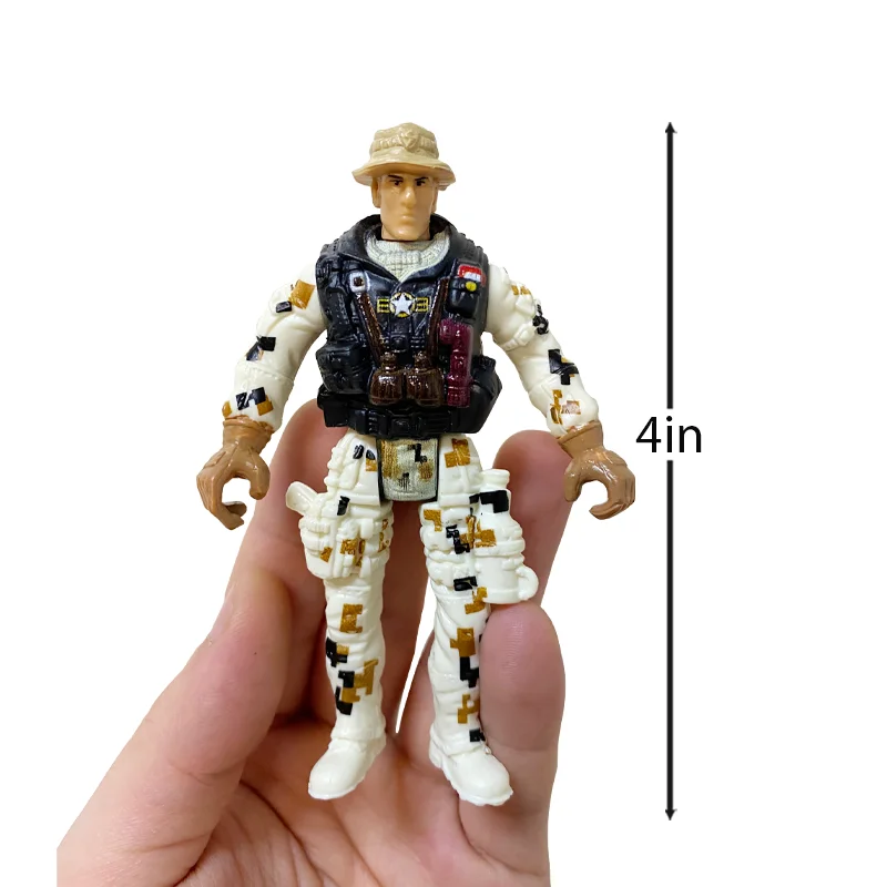 Soldados das Forças Especiais Action Figures Jogo, Bombeiro, Explorador, Caçador, Arma Militar, Modelo Brinquedos para Criança, Menino Presente, Homens do Exército, 24x