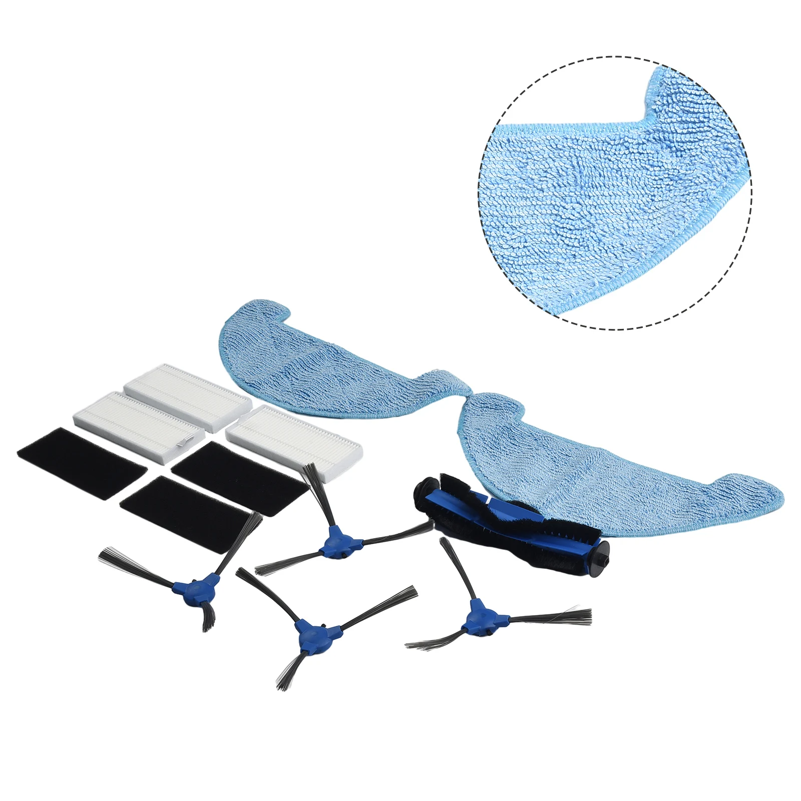 New Practical Side Brushes Accessories Robotic Vacuum Cleaner 1set Water Absorption Microfiber Cloths Replaced