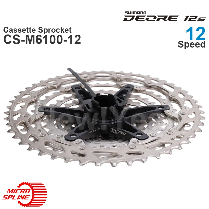 SHIMANO DEORE M6100 12v Cassette Sprocket CS-M6100 12-Speed - HYPERGLIDE for MTB bike Original Parts