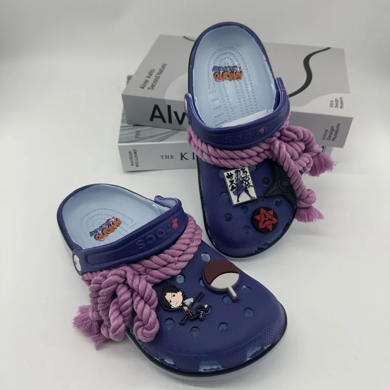 Anime Naruto Uzumaki Naruto Uchiha Sasuke Creative Fashionable Cartoon Pattern Comfortable Non-slip Wear-resistant Beach Sandals