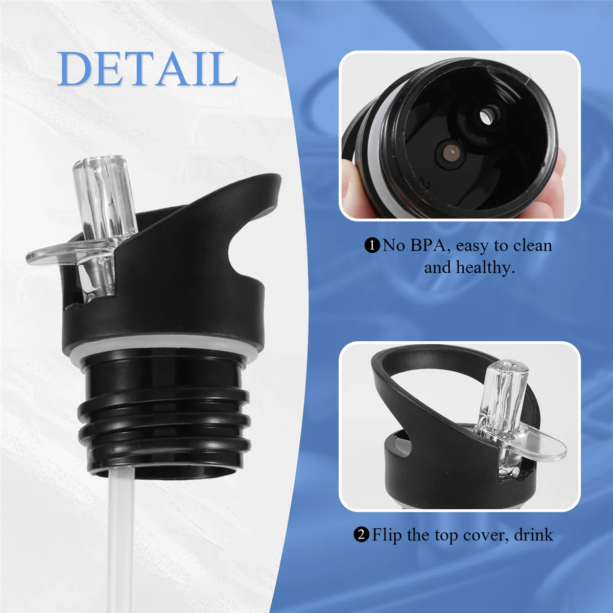 

BVBV Standard Size Straw Lid for Hydro Flask Standard Bottle and Simple Modern Ascent Bottle ,with Straw and Clean Brush