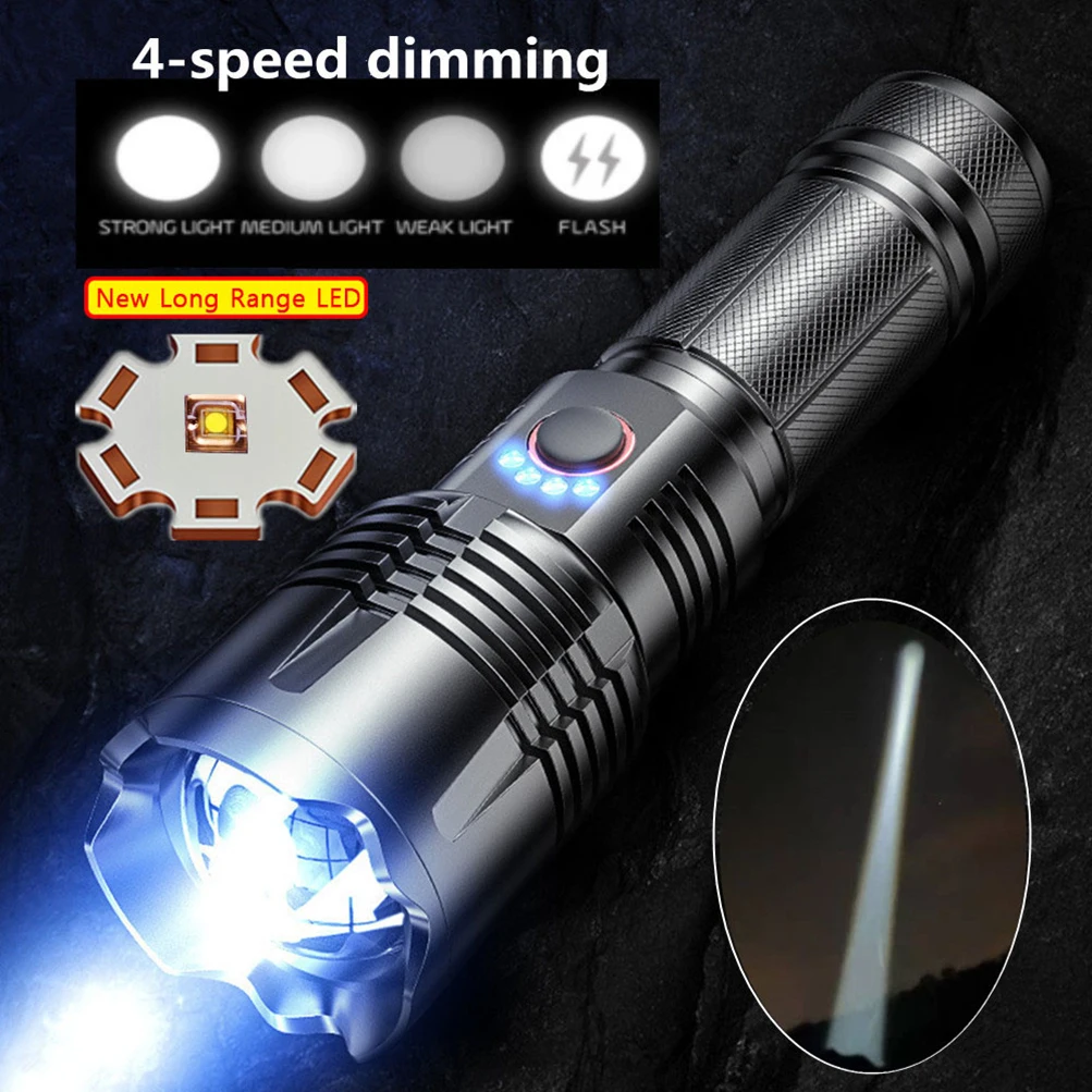 XHP70 Self Defense Flashlight Aluminum Camping Rechargeable Lamp powerful Teaser Personal Defense Lantern Power LED Work Light