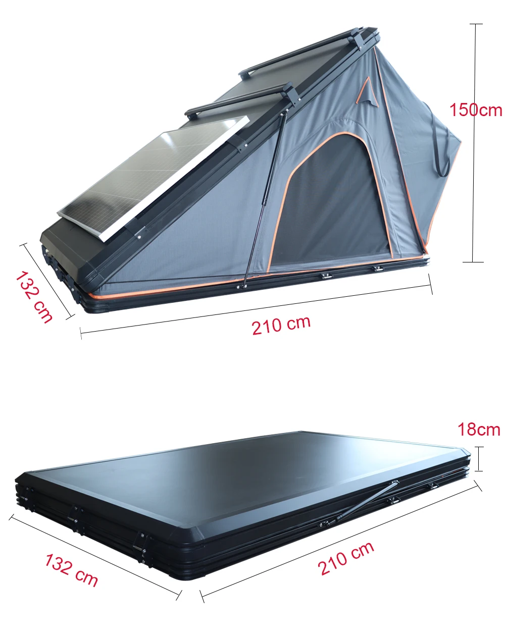 Waterproof Sunshade Folding Roof Top Car Tent Family Camping Outdoor Hard Shell Factory Supply Roof Tent