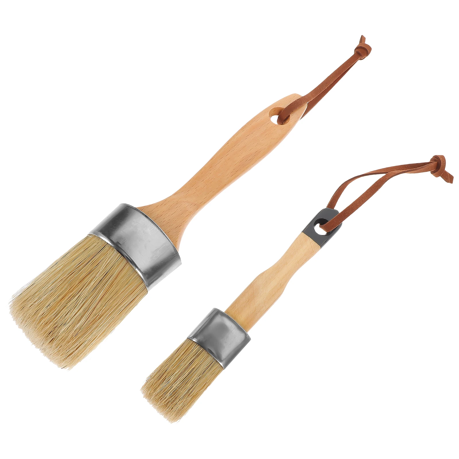 

2pcs Wood H Synthetic Bristles Paint Brushes for Wall Furniture Deck Stain Suitable DIY Projects Smooth Coverage