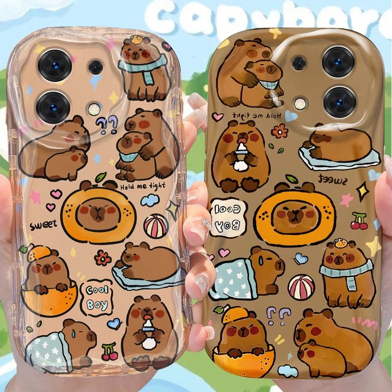 Capybara Case for Xiaomi Redmi Note 14 13 12 11 10 Pro Plus 5G 9 14C 13C 4G 12C 10C 10S A2 A1 Shockproof Soft Silicone Cover