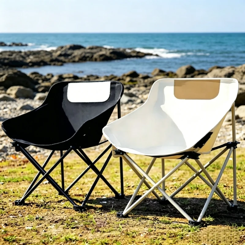 Silla de Camping Extra Grande con Bolsillo Lateral, Silla Plegable de Tela Oxford, Silla Portátil para Playa, Picnic, Pesca y Actividades al Aire Libre