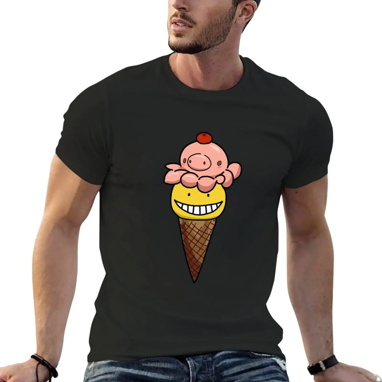 Koro Sensei Ice Cream T-Shirt custom t shirt blacks man t shirt customizeds workout shirts for men