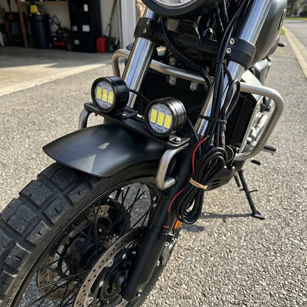 2Pcs Motorcycle Led Light Super Bright Spotlight Driving Safety Lamp Motorcycle Reverse Brake Light Fog Lamp Moto Accessories