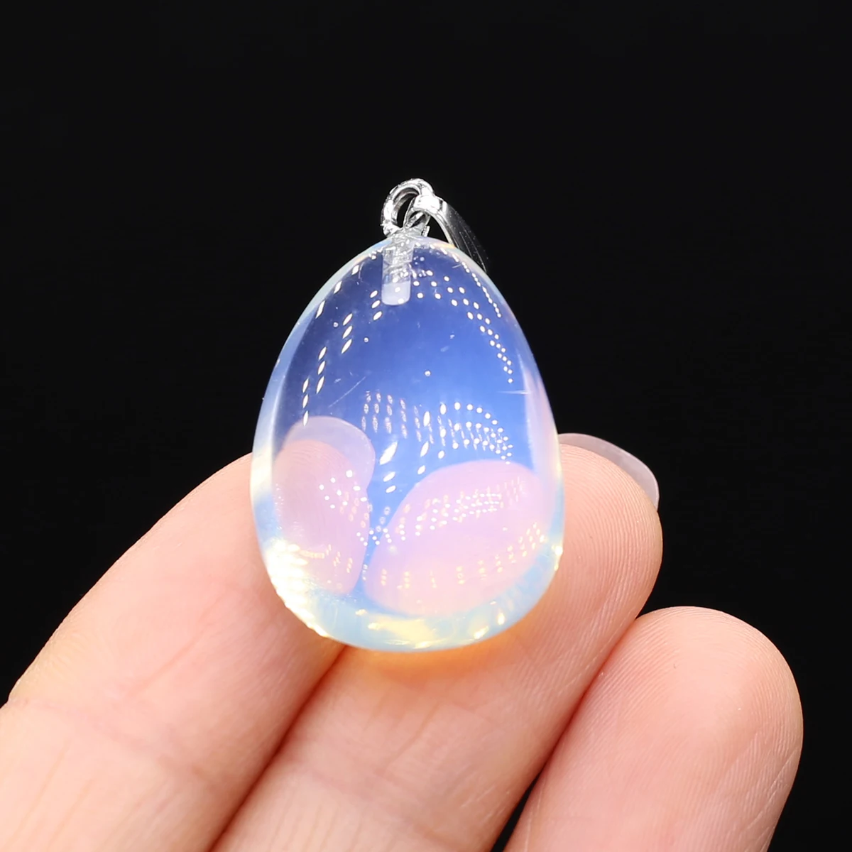 Natural Semi-precious Stone Pendant Irregular Cherry Blossom Agate for DIY Jewelry Making Necklace Size15x20-18x25