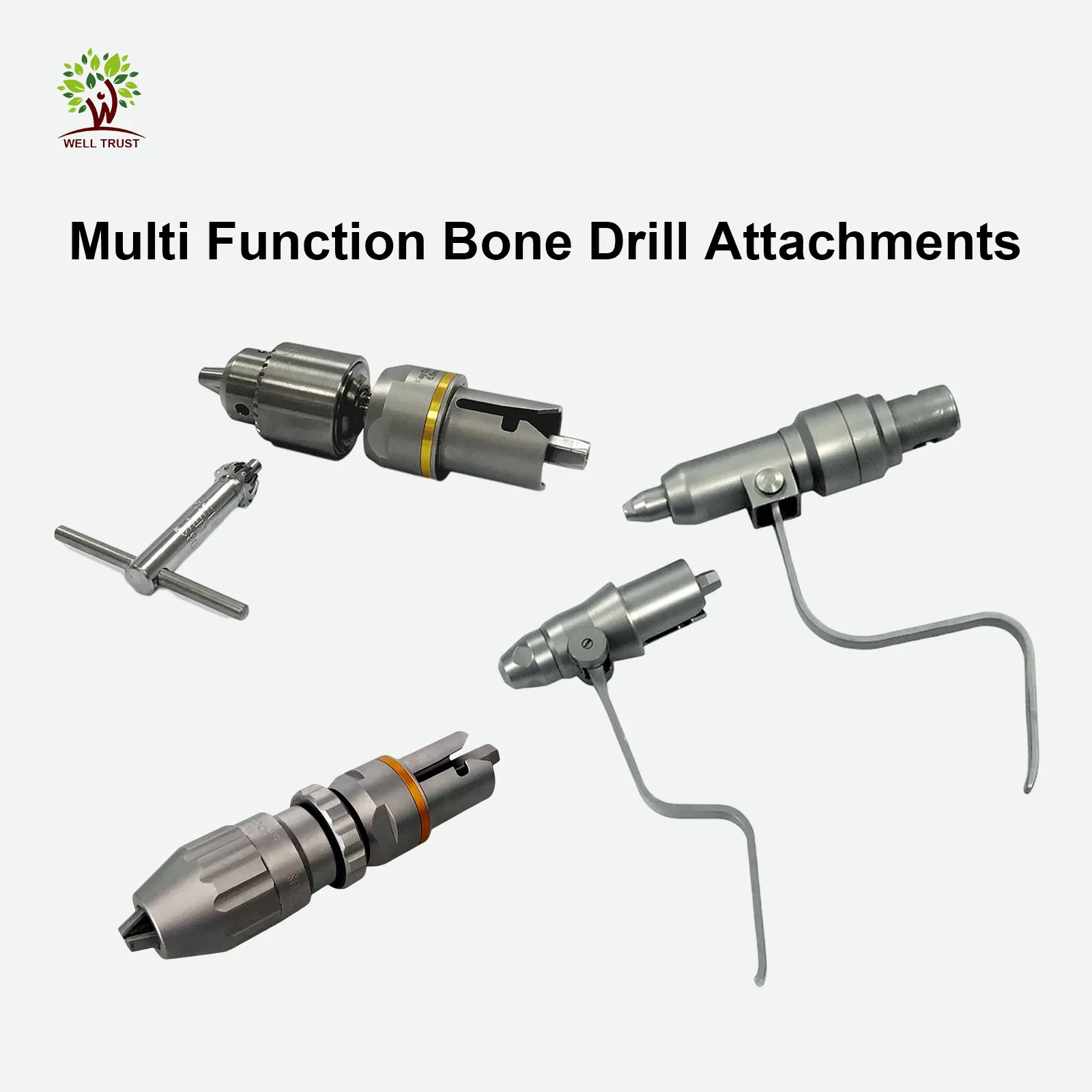 Multifunction Orthopedic Drill Jacobs Chuck And Key Wire Driver Veterinary Collet Medical Hudson Reamer Attachment K-wire