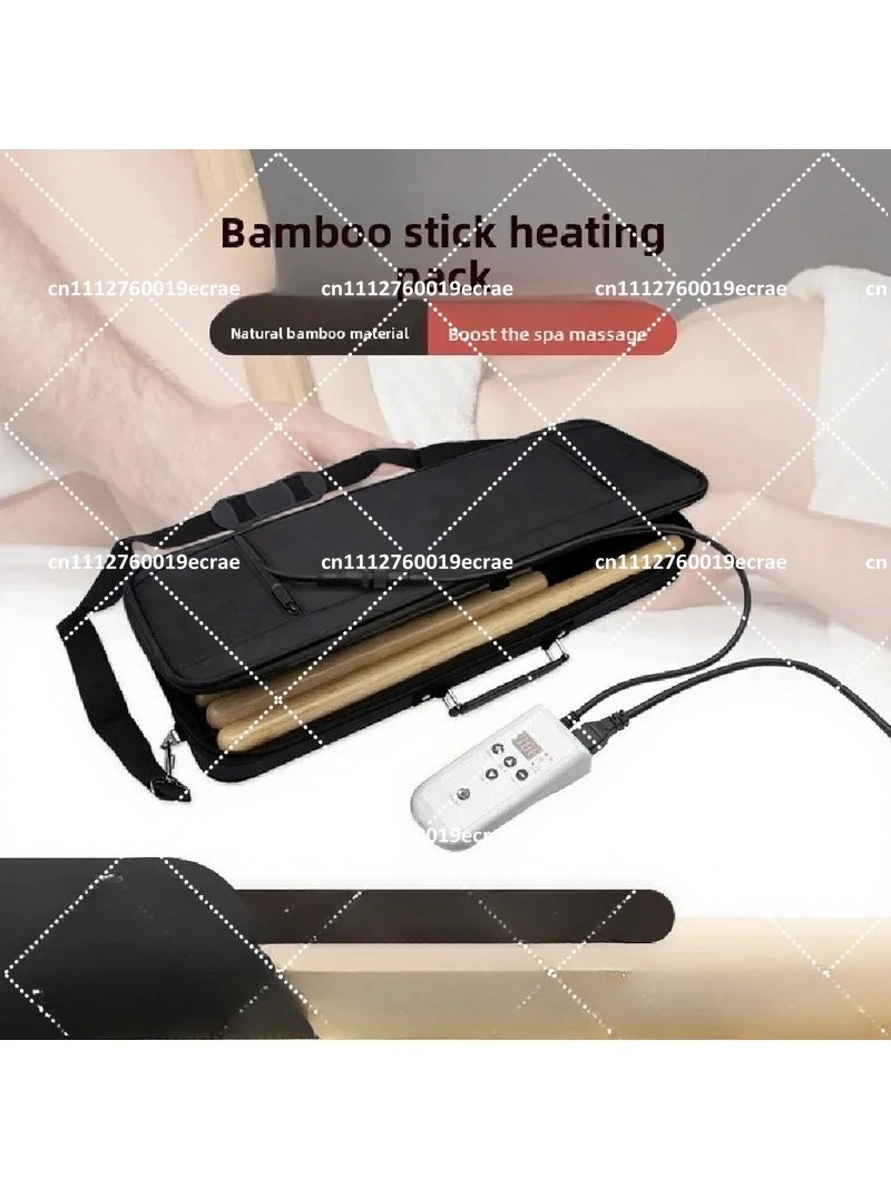Double Sided Heating Pad with Bamboo Stick Set, Digital Temperature Control, Relaxing Heat Therapy for Neck Back Pain Relief