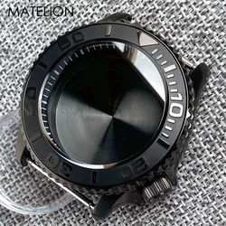 SKX007 Black PVD Watch Case for NH34 NH35 NH36 NH38 NH72 Automatic Men Watch Domed Sapphire Crystal Diving 200m Waterproof 41mm