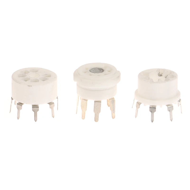 1PCS 6AQ5 EAA91 6J1 6J2 6X4 6Z4 Presa Tubo Placcato Oro Presa Per 7Pin B7G Tubo A Vuoto Amplificatore Audio FAI DA TE
