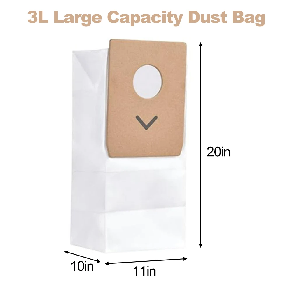 コードレス掃除機用掃除機収納バッグ,eurekaスタイラス,necelite 490bl,交換用アクセサリー,3lダストバッグ,4個,10個