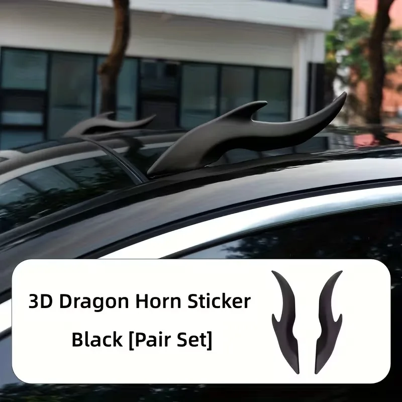 

3D Car Stickers Car Roof Decor Cute Personalized Dragon Horn Decoration Selling Cute Anti Collision Sticker Exterior Accessories