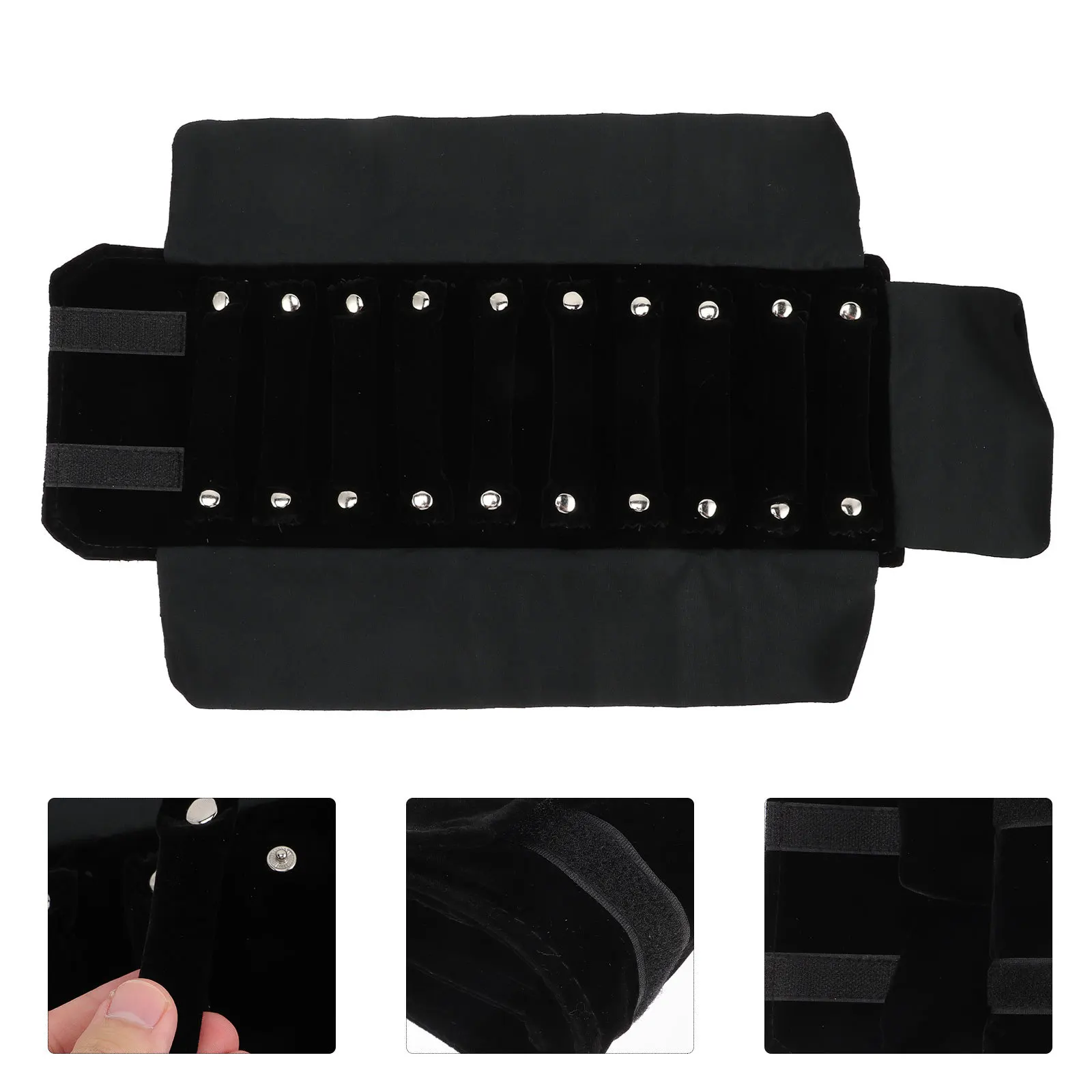 

Travel Jewelry Organizer Foldable Case Premium Material Finger Rings Storage Portable Jewelry Bag Organizer Pouch Roll