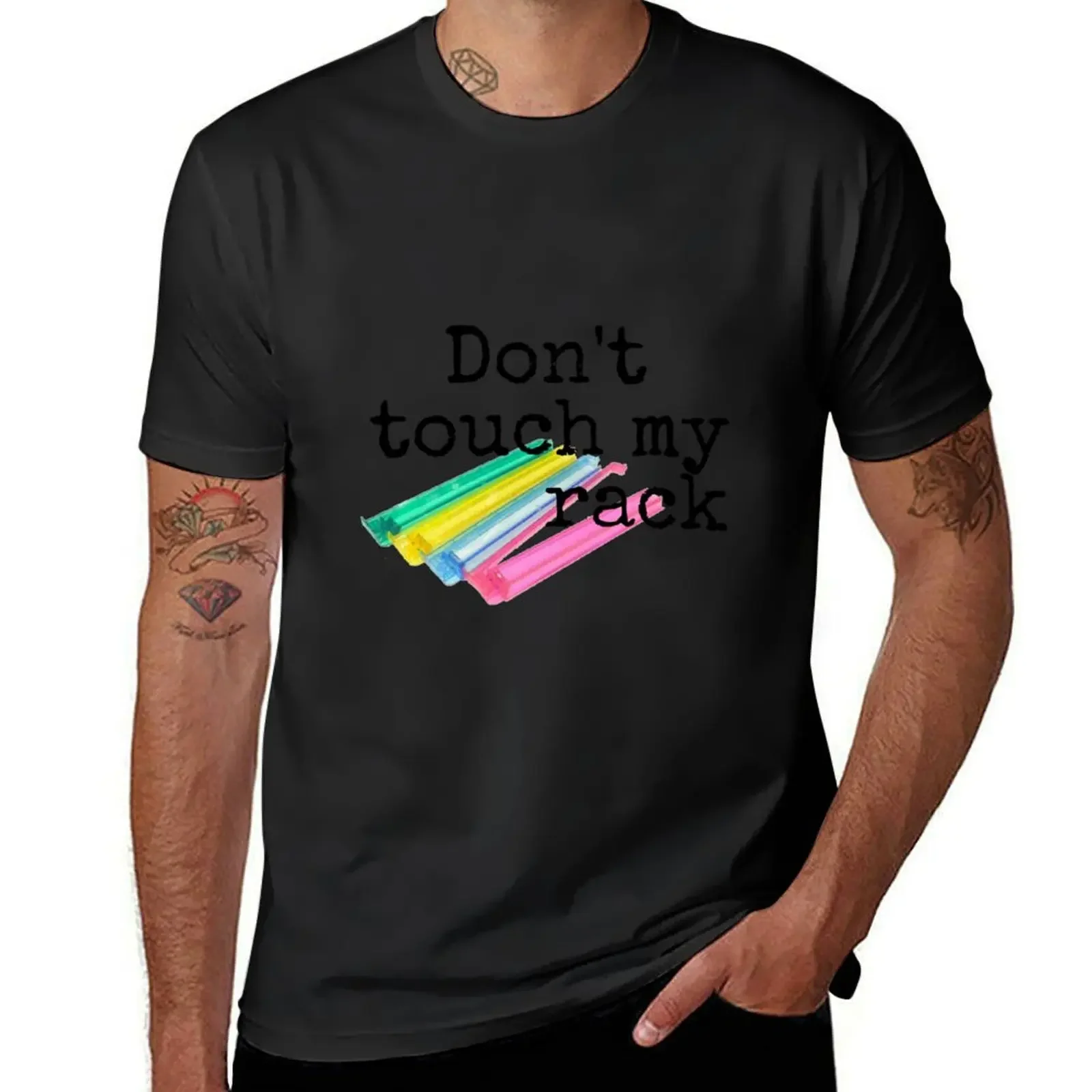 Don't Touch My Rack Mah Jongg Sticker T-Shirt for a boy anime clothes Aesthetic clothing blanks mens designer clothes