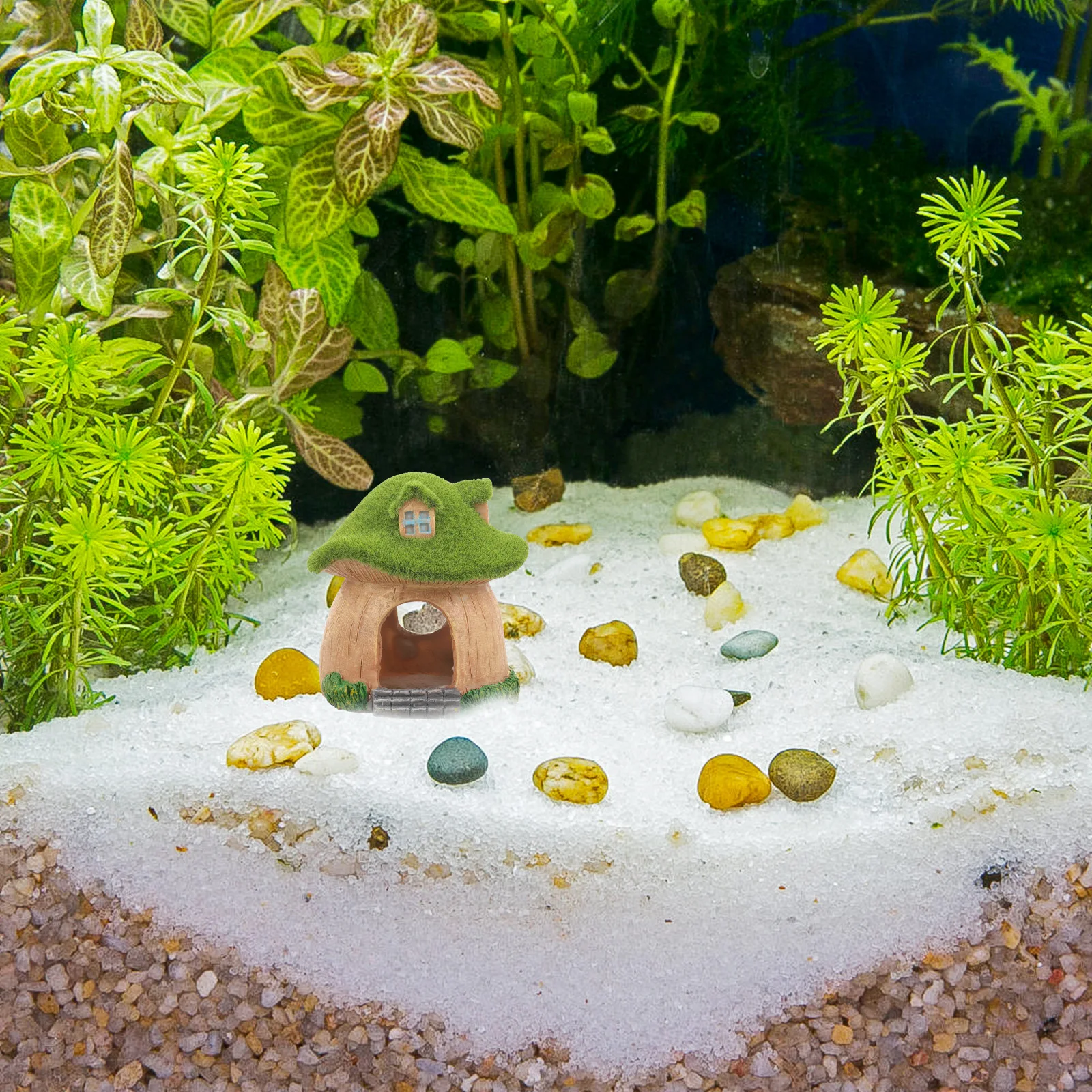 

Small Resin Mushroom Fish Tank Decor Suitable for Mini Aquarium Fish Hideout Betta Tank Decoration Landscape