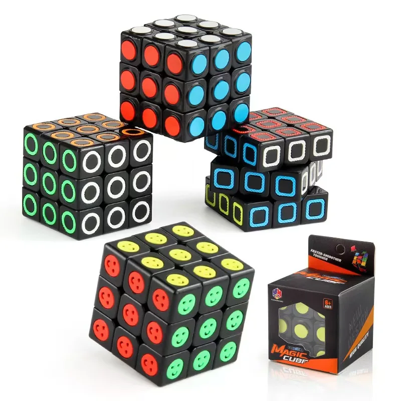 3x3x3 Pyraminx 3×3 Magic Cube Speed Puzzle Children's Toy 3X3 Mirror Cubo Magico Dot Circle Black Background Cube Puzzle