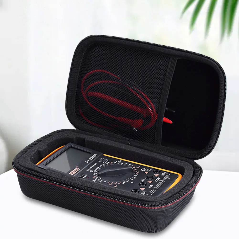 Digital Multimeter Bag with Mesh EVA Storage Case Waterproof Protective Box Convenient Multimeter Bag for Fluke F117C F17B F115C