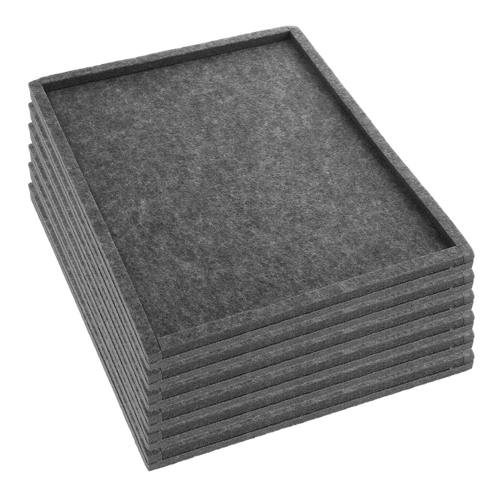 

Building Blocks Puzzle Piece Plate Felt Tray Sorting Dark Grey Stackable Boards Puzzles Trays