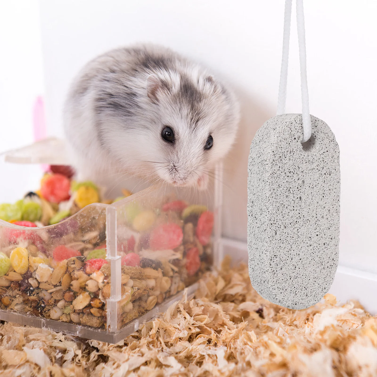 

2Pcs Pet Teeth Grinding Stone Calcium Mineral 9x4.5cm for Hamsters Guinea Pigs Chinchillas Small Animals Dental Health