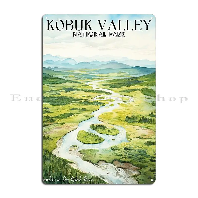 Kobuk Valley National Park Meanders In The Kobuk River Metal Sign Wall Mural Home Wall Mural Printed Club Tin Sign Poster